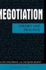 Книга Negotiation : Theory and Practice