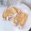 Baby Loungewear Suit Children's Thermal Underwear Plus Velvet Pajamas