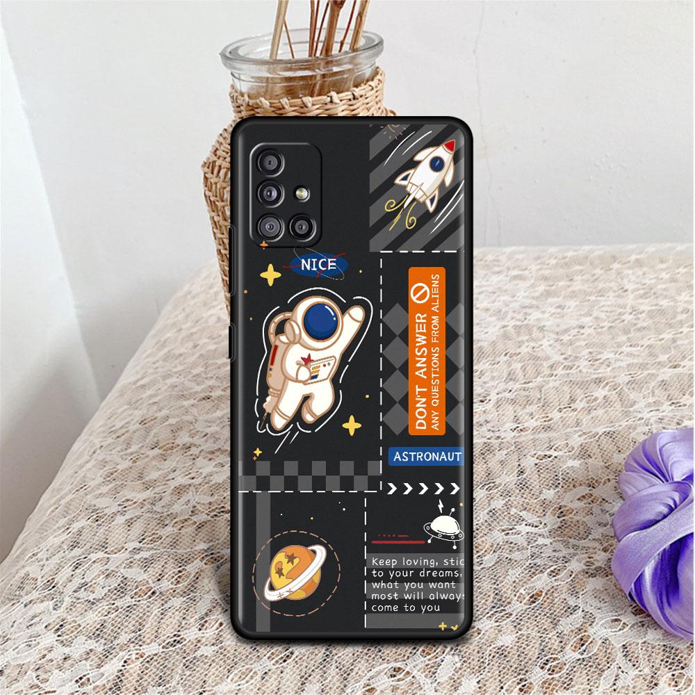 Чехол для Samsung Galaxy A52 A12 A51 A32 A71 A21s A22 A11 A02s A03 A23 A13 A53 A41 A31 A72 TPU чехол для телефона модный крутой астронавт