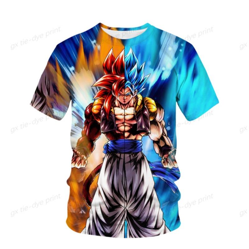 Dragon Ball Z Графический Принт 3D Летняя Короткая Рукавная Футболка Топ Горячая Распродажа Крутая Взрослая Футболка Goku