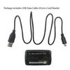 Transparent USB 2.0 Card Reader Dongle CF MS TF M2 XD SD Memory Card Writer 480Mbps View Data Transfer Adapter Plug Play