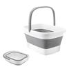 Alpha Depot Folding Footbath Bucket, Lightweight, for Home or Outdoor Use, 13 Liters (Gray)