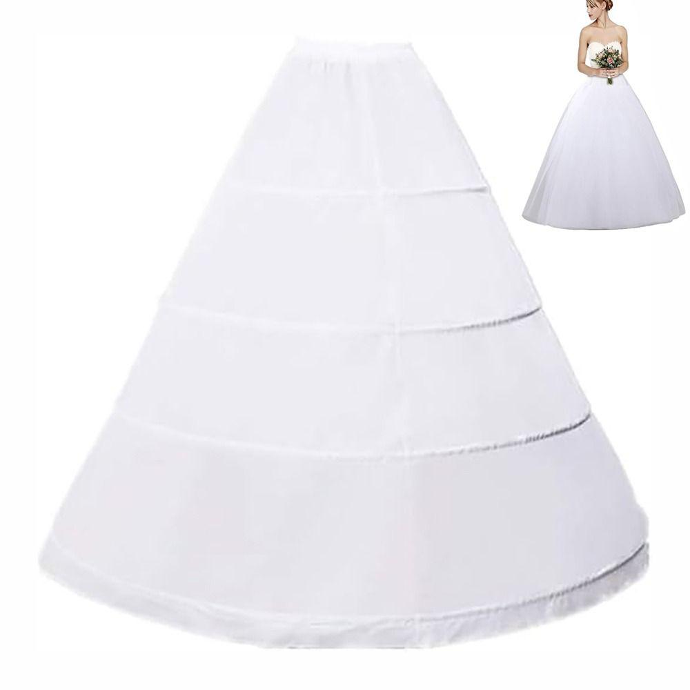 Юбка-кринолин с 4 обручами, длинная, новые аксессуары для платья с цветами