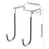 Over Cabinet Door Hook Heavy Duty Metal Double Hook for Closet Kitchen Cabinet Wardrobe Drawer Bathroom Bedroom Dorm
