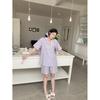Live stream explosion sweet wind short-sleeved thin pajamas women's cotton cardigan student loungewear women's Korean version set