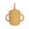2-in-1 Silicone Baby Cups with Straw & Snack Cup Lid Silicone Sippy Cups for Baby Toddler Training