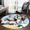 1pc M-Messi3 Carpet, Round Rug, Comfortable, Suitable for Entryways, Living Rooms, Office, And Bedrooms, Christmas Decoration