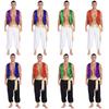 Men's Arabian Prince Costume Carnival Party Role Play Waistcoat with Pants Set Outfit