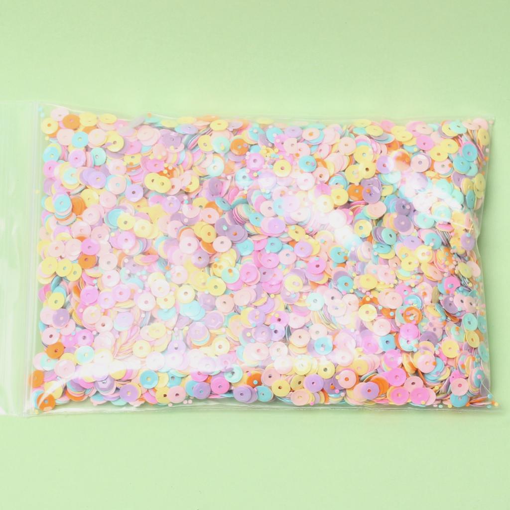 80 г ПВХ вогнутого типа с блестками, креативный фантомный цвет, сделай сам, декоративный материал, круглый чехол для телефона, ювелирные аксессуары со средним отверстием, чашка для воды