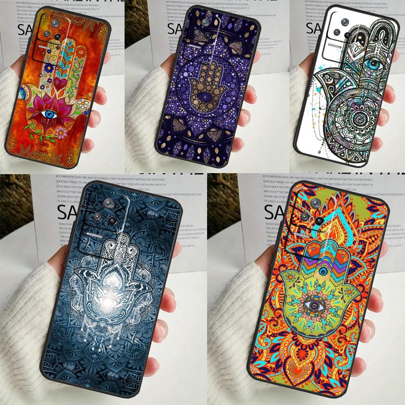 Hamsa Hand of Fatima Case For Xiaomi 14 13 Ultra 12 Lite 11T 12T 13T Pro POCO M6 X3 X5 X6 Pro F3 F5 M5s Cover