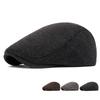 Forward Cap Men's Autumn Winter Warm Retro Beret British Newsboy Cap