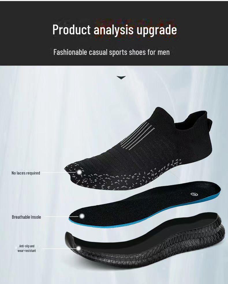Мужские кроссовки для бега из дышащей сетки нового стиля — мягкая подошва, фактурная плетеная поверхность, повседневные и удобные.
