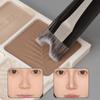 Single double head flame brush head design grooming brush contour smudging concave design oblique knife foundation nose bridge brush
