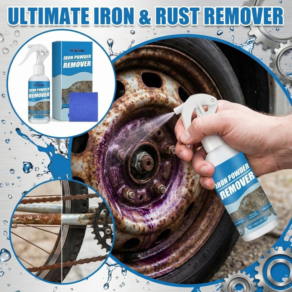 100 мл Многофункциональный Быстродействующий Спрей для Удаления, 100 мл Спрей для Удаления Железной Пыли с Металла, Велосипедов, Инструментов, Мебели и Бытовых Поверхностей