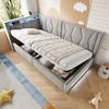 Upholstered Bed 90x200 Cm, Velvet, LED Lighting On Headboard and Footboard, USB & Type-C, Hydraulic Storage Box, Youth Single Bed for Bedroom, Gray