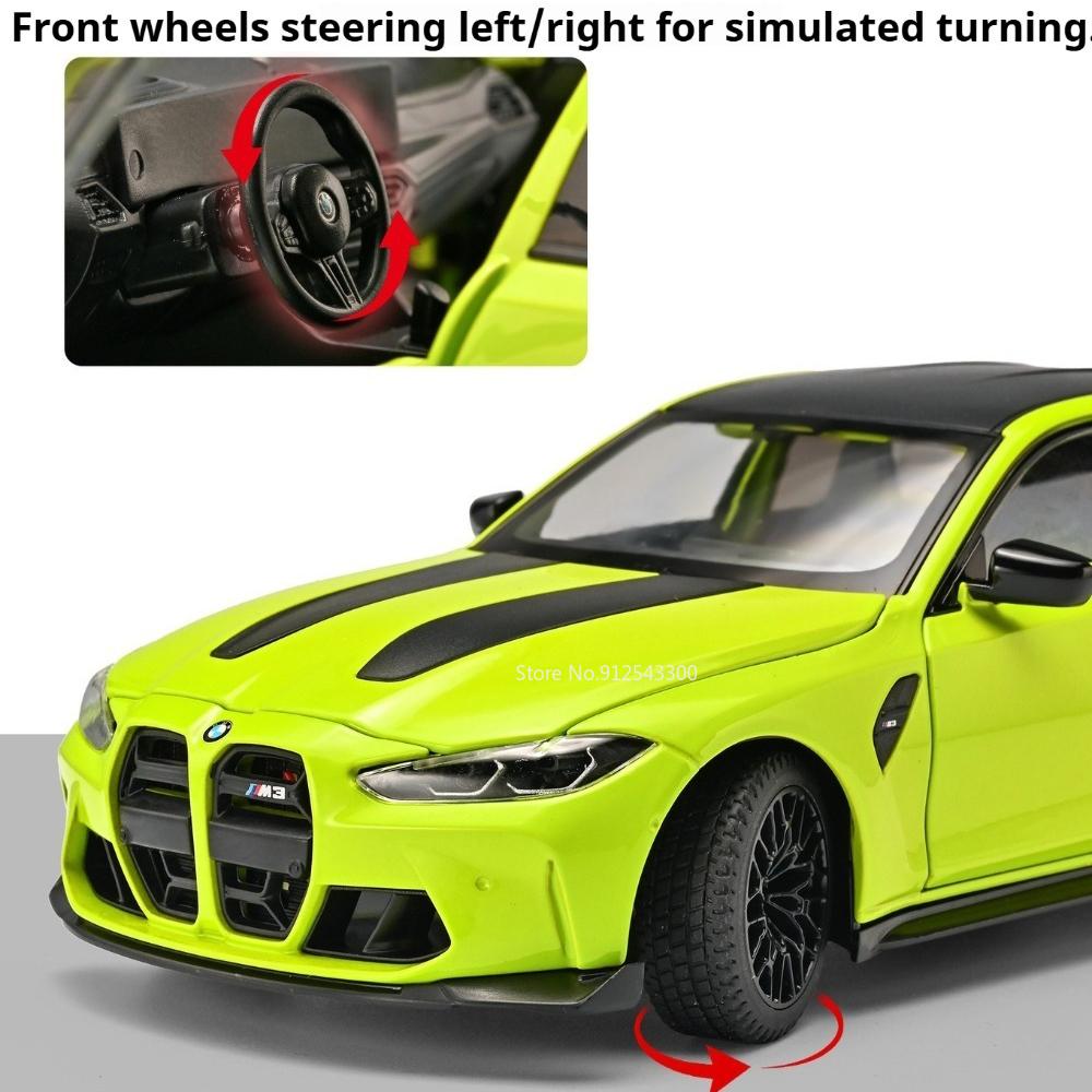Масштаб 1:24 M3 CS LCI 530LI Модель Автомобиля Игрушка Металл Литье под Давлением Двери Открываются Спортивные Автомобили Звук Свет Модели Детский Коллекционный Предмет