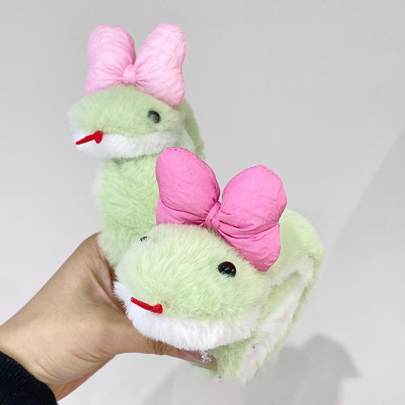 Мультяшная маленькая змея, плюшевая, хлопающая, круглая, аниме-игрушки, кавайные, мягкие куклы, забавная, креативная, змея, кукла, подарок на день рождения для детей