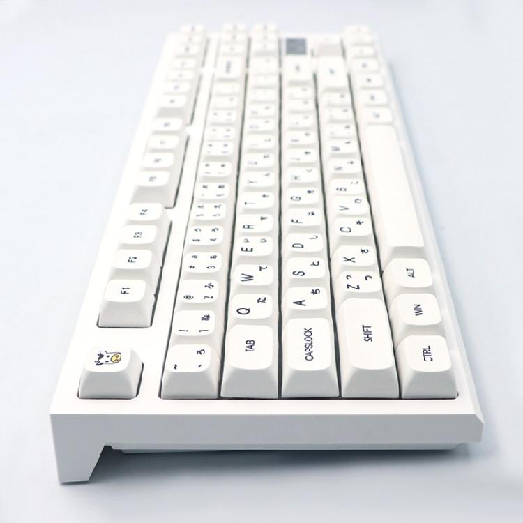 Колпачки для клавиш PBT профиля XDA с японскими символами, 126 шт., молочно-белые, минималистичная тема для кастомизаторов механических клавиатур
