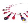 [I5344] - Designer Necklace 'Liberty' Red Purple