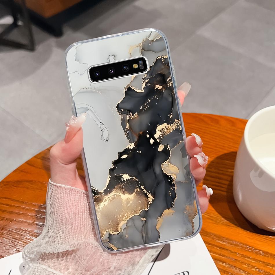 Чехол для телефона Samsung S10 Lite Plus S10E Креативный штамп Мягкий прозрачный силикон Противоударная задняя крышка Для Samsung Galaxy S 10 E Маска