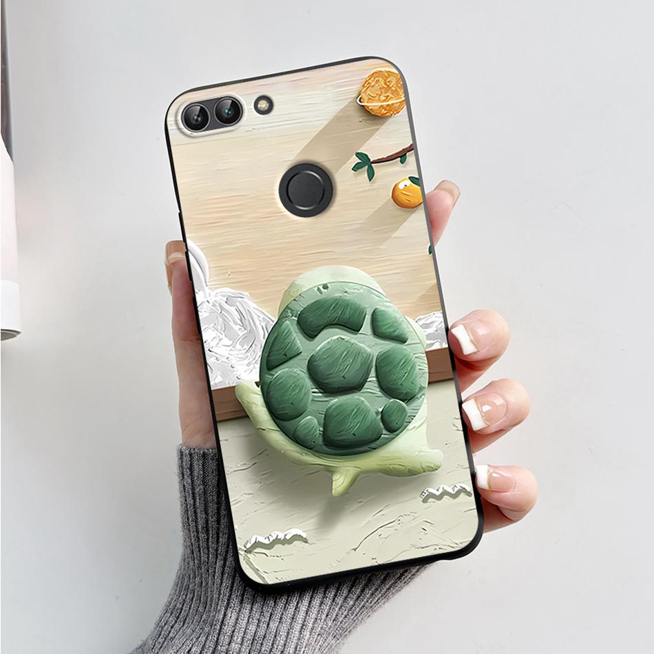 Для Huawei P Smart 2018 Чехол Милый Кот Медведь Мультяшная Лягушка Мягкая Обложка Для Huawei P Smart FIG-LX1 5.65 дюйма Чехол Coque Fundas Shell