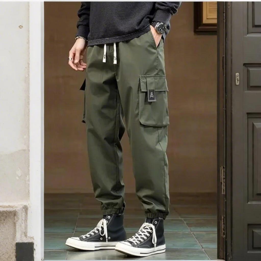Multi-pocket Overalls Men's Spring And Summer Loose Bundle Feet New Sports Casual Long Pants