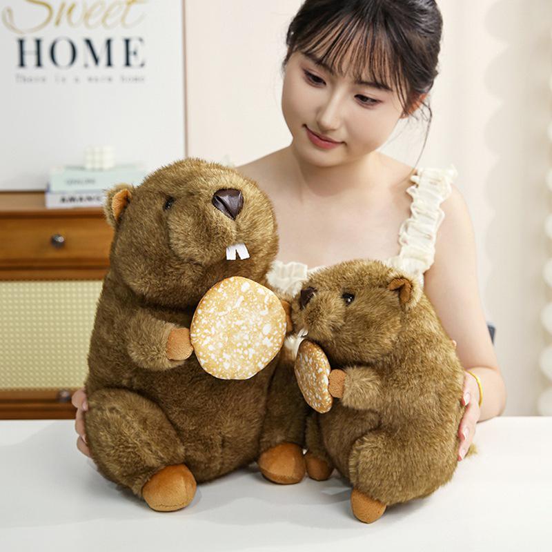 Screaming Marmot Plush Toy: Cute Mouse Pillow Doll for Girls' Birthday Gift Ornament