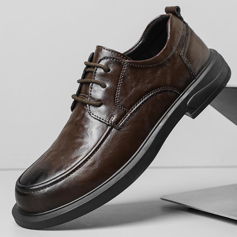 Business Casual Leather Men Shoes Genuine Leather Oxford Shoes For Men Flats Shoes