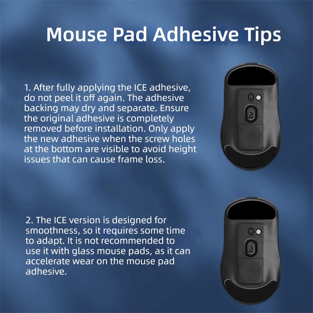 Wear-Resistant Mouse Foot Pads Teflon Ice Edition Mouse Skate Glides for Rapoo VT0 MAX Gaming Mice