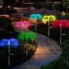 Solar Garden Lights Outdoor Waterproof Fiber Optic Jellyfish Lawn Lights Outdoor Patio Villa Yard Decor Night Light