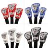 SelectPlaza High Quality PU leatherFW Head Cover for Driverwood3-piece setSkull patternEmbroideredWaterproofConversion Tag Included Select Plaza