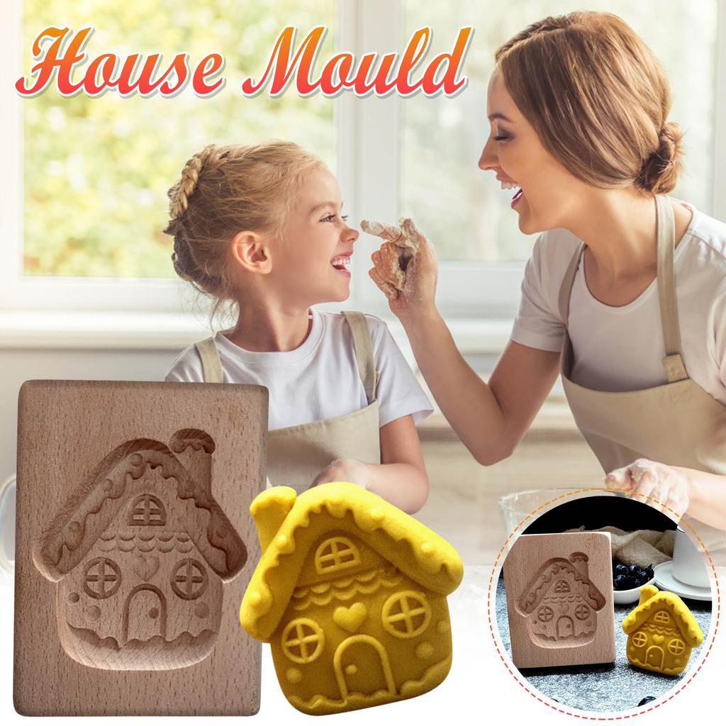 3d Baking Mold, Biscuit Die-cutting Machine Cone Plant Model Biscuit Wooden Kitchen DIY