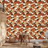 Orange and Rust Military Camouflage Wallpaper for Living Room and Bedroom 50x1000
