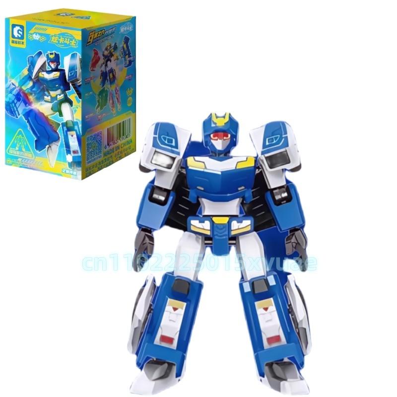 Новый SEMBO METAL CARDBOT Строительный Блок Xuan Blue Lightning Трансформирующийся Робот Сборка Подвижная Модель Игрушка Коллекционная Детский Подарок