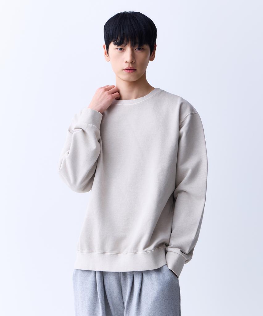 ADERNM Pigment Two-Tone Sweatshirt (Beige)