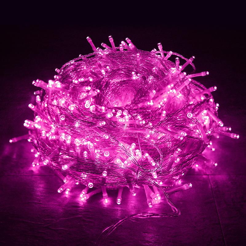 100LED Фея Гирлянды Рождественская Фея Гирлянды Рождественская Елка Сетевая Розетка Открытый Сад Вечеринка Фестиваль Декор