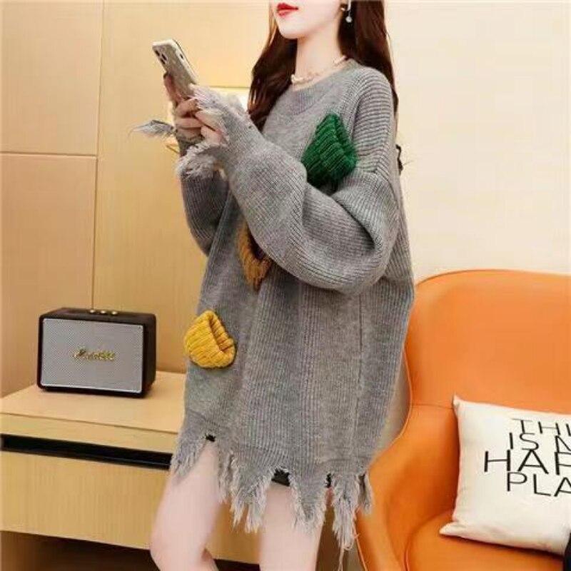 Pullover Sweater 2022 New Women Christmas Sweater Women Autumn and Winter Wear Loose Versatile Knitted Undercoat Sweater Top