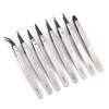 Full Hand Tool Parts Plastic Stainless Steel Replaceable Tips ESD Tweezers Carbon Fiber