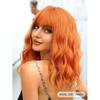 Средней длины красный, коричневый, блондин, оранжевый, волнистый парик с челкой, синтетические парики из натуральных волос для косплея для женщин, повседневный термостойкий парик