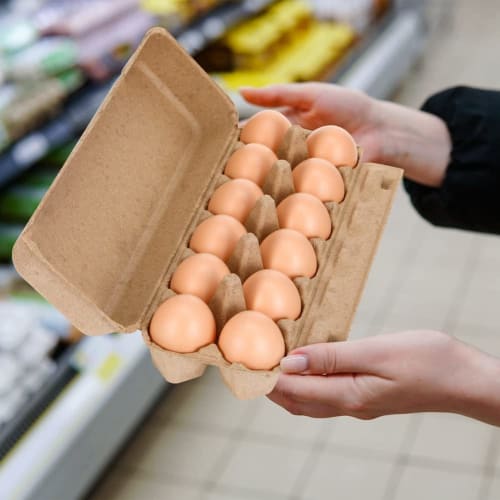 Gkikirty 20pcs Cardboard Egg Cartons, Blank Paper Pulp Egg Cartons, 1 Dozen Egg Pack Containers, Empty Egg Trays, Pulp Egg Holders