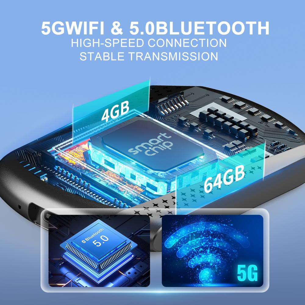 Мини-бокс 3-в-1 проводной в беспроводной Android14 Carplay&Android Auto для Youtube Netflix Универсальный адаптер USB-донгл ТВ-бокс Plug&Play