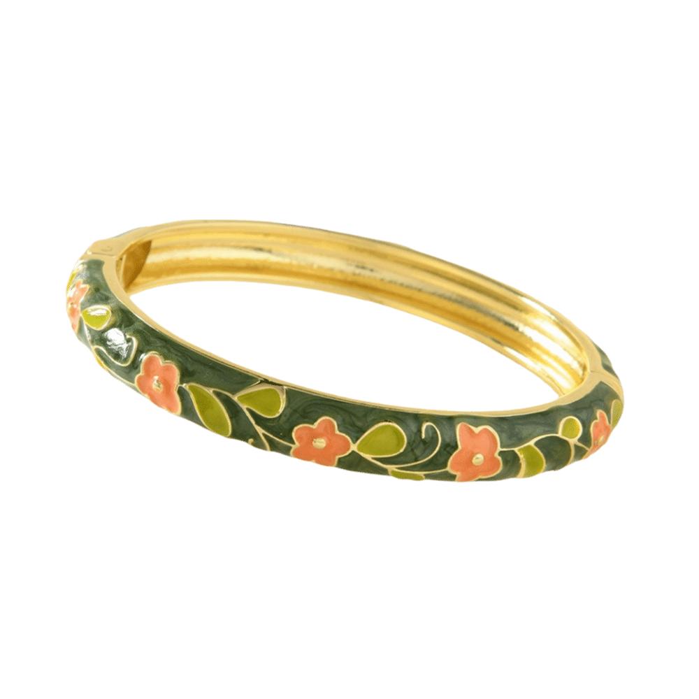 Zinc Zinc Zinc Alloy Enamel Bracelet Floral Motifs Flower Texture Bracelet Dropped Glaze Bracelet African