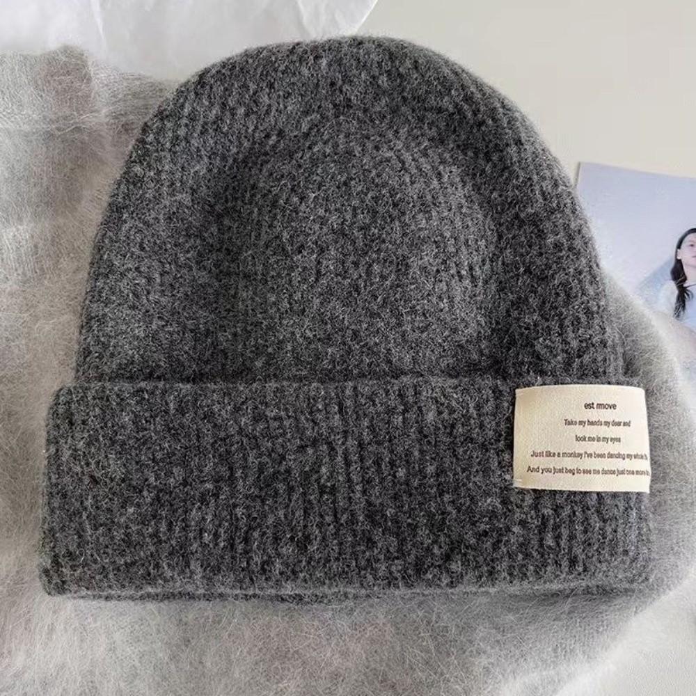 Ветрозащитная шапка-бини однотонная вязаная крючком шапка-колпак модная зимняя вязаная шапка