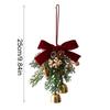 Christmas Pendant Velvet Bow Pinecone Bell xmas Tree Hanging Ornament Christmas Home Door Handle Hanging 2026 New Year Decor