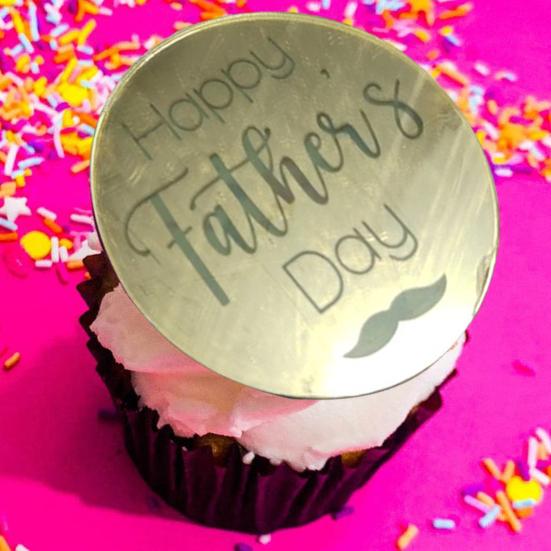 10 шт., топперы для торта с надписью «День отца», резные круглые буквы «С Днем отца», акриловые украшения для кексов, декор для вечеринки