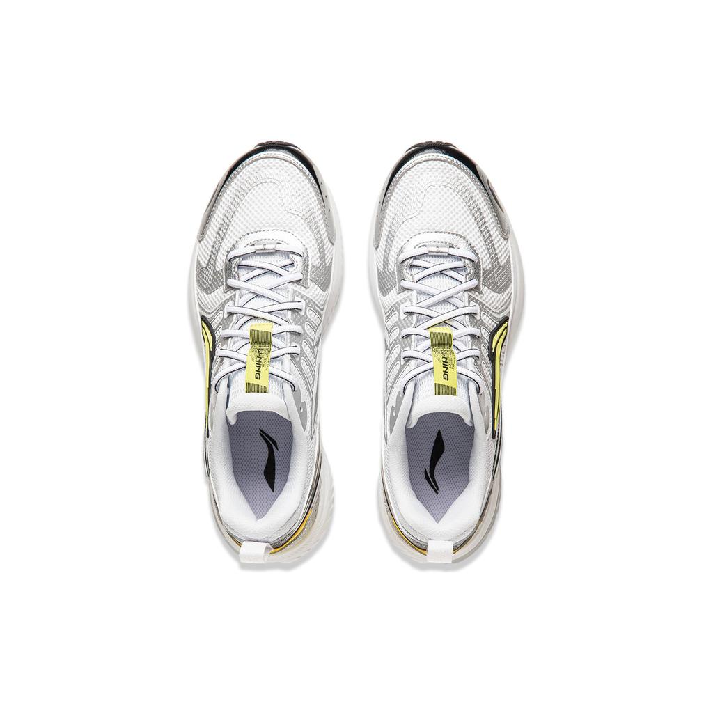 Li Ning Fuyao 1.0 V3 Тканевая амортизация, износостойкие, низкие, повседневные, для бега, мужские, белые с серебром ARXU003-4