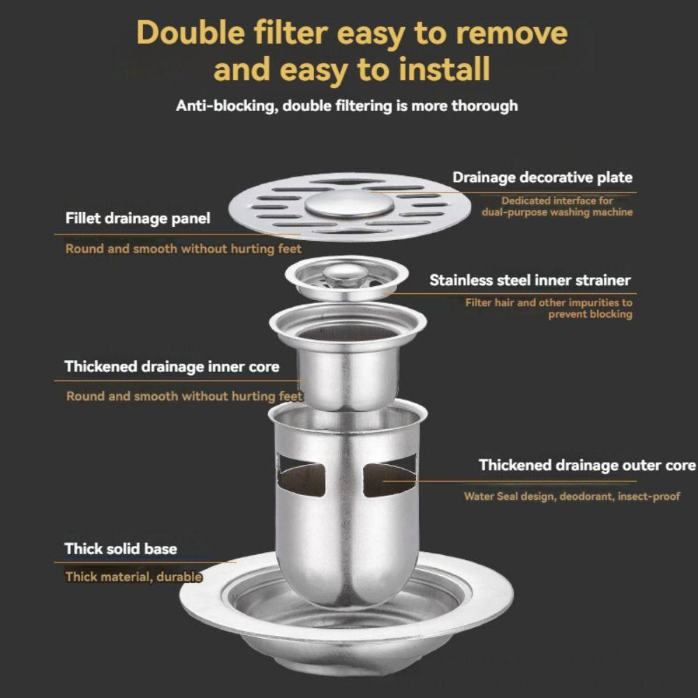 Hair Catcher Floor Drains 10/12/15cm Sink Drain Plug Bathroom Sink Stopper Wash Basin Holes