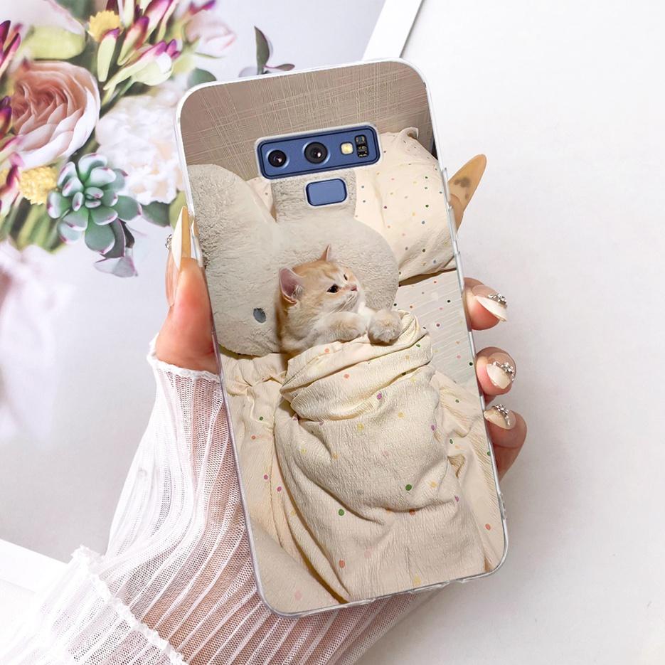 For Samsung Galaxy Note 9 Case SM-N960F Luxury Flower Butterfly Painted Cover Soft Slim Phone Case For Samsung Note 9 Note9 Bags