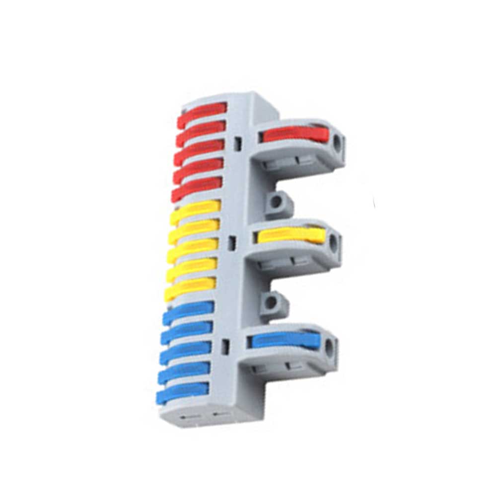 Комплект клеммных блоков 10 шт. 3 входа 15 выходов с соединителями для проводов 32А, подходит для электрических соединений