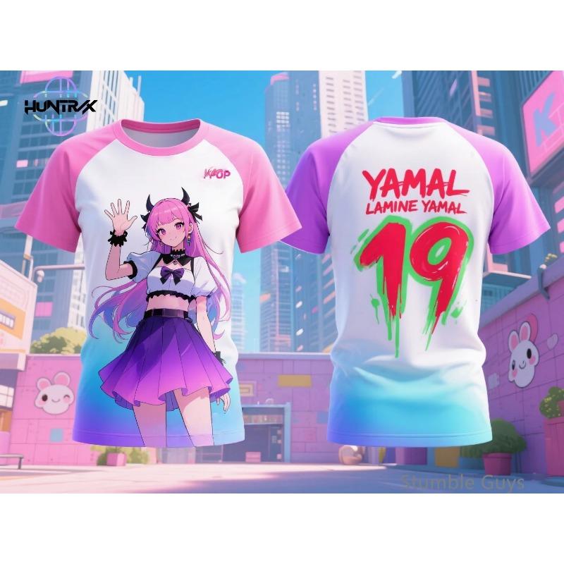 Kpop Охотники на демонов Летняя детская 3D мультяшная футболка с коротким рукавом Повседневная модная для мальчиков и девочек Аниме одежда